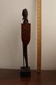 Very Old Hand Carved Wooden Statue.   Knight  With Sheild & Helmet Carved Figures photo 1