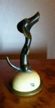 Estate Old Hagenauer Bronze Dachshund On Plinth Bosse Baller Era Signed Austria Metalware photo 6