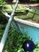 Cobalt Blue Glass Orb Float Vintage Garden Art Decor Nautical Display Garden photo 2