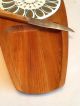 Vintage Mid - Century Modern Fred Press Wood Cheese Board Snack Tray Platter,  Knife Mid-Century Modernism photo 8
