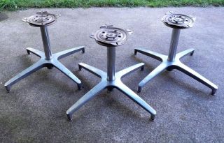 Mid Century Modern Metal Swivel Base Legs For Chair Stool Vtg Eames Era photo