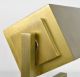 A Mid Century Modern Bauhaus Style Cubist Brass Finish Desk Bank Lamp,  Sharp Mid-Century Modernism photo 5