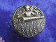 2469 – I – Xl Purple Tinted “cherub With A Scroll” Antique Picture Button Buttons photo 1