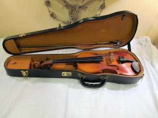 Vintage 1900 Violin (c) Copy Of Antonius Stradivarius Germany By Wilhelm Eberle photo