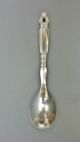 Estate Vintage Georg Jensen Denmark Acorn Sterling Silver Serving Spoon 81 Grams Flatware & Silverware photo 5