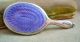 Antique Birmingham C&n Sterling Purple Guilloche Enamel Chatelaine Hand Mirror Other Antique Sterling Silver photo 1
