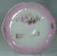 Vintage Porcelain Cut Out Handles Pink Embossed Cake Plate Floral Plates & Chargers photo 9