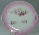 Vintage Porcelain Cut Out Handles Pink Embossed Cake Plate Floral Plates & Chargers photo 7