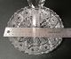American Brilliant Rare Ohio Cut Glass Antique Fern Stick Dish Handled Bowl Abp Bowls photo 2
