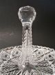 American Brilliant Rare Ohio Cut Glass Antique Fern Stick Dish Handled Bowl Abp Bowls photo 6