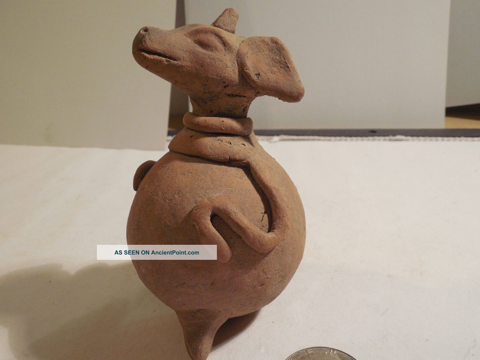 Veracruz Deer Figure Pre - Columbian Pottery Ancient Artifact Archaic Mayan Mex Nr The Americas photo