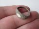 Top - Roman Empire - Ancient Roman Bronze Uncleaned Ring With White Stone Roman photo 1
