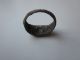 Top - Roman Empire - Ancient Roman Bronze Uncleaned Ring With White Stone Roman photo 4