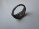 Top - Roman Empire - Ancient Roman Bronze Uncleaned Ring With White Stone Roman photo 5