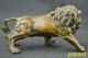 China Collectible Handmade Copper Carve Ferocity Lion King Noble Statue Other Antique Chinese Statues photo 2