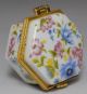 Chinese Folk White Porcelain Belle Hexagon Flower Jewel Casket Jewellery Box 002 Other Antique Chinese Statues photo 1