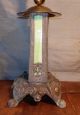 Vintage P&h Art Deco/arts & Crafts Green Slag Glass Table Lamp With Lighted Base Lamps photo 9