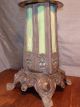 Vintage P&h Art Deco/arts & Crafts Green Slag Glass Table Lamp With Lighted Base Lamps photo 6