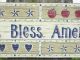God Bless America Wall Sign Plaque Primitive Patriotic Americana Country Rustic Primitives photo 2