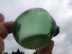 Two Japanese Glass Float - One Deformed Green Fishing Nets & Floats photo 7