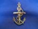 Vintage Solid Brass Marine Nautical Ships Anchor Door Knocker Maritime Decor 5 