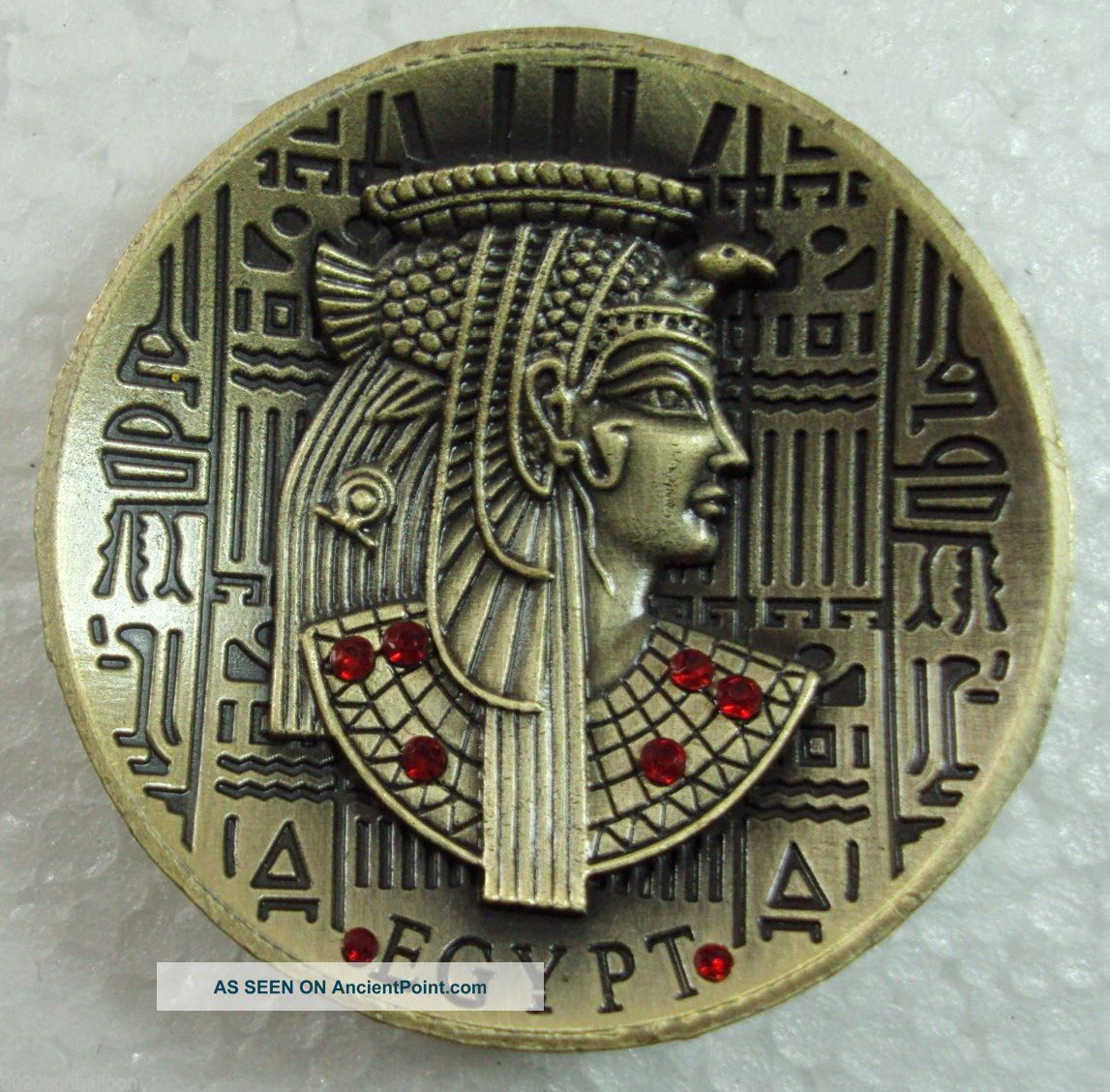 Metal Egyptian Cleopatra Ancient Fridge Magnet Handmade Engraved Hieroglyphic Egyptian photo