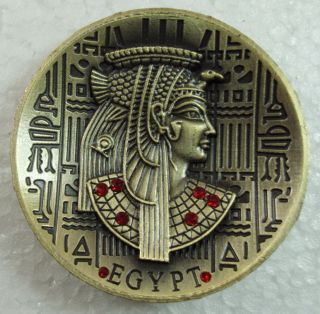 Metal Egyptian Cleopatra Ancient Fridge Magnet Handmade Engraved Hieroglyphic photo