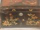 Antique Oriental Chinese Japanese Lacquer Chest Box With Gilt Bird Desig Boxes photo 1