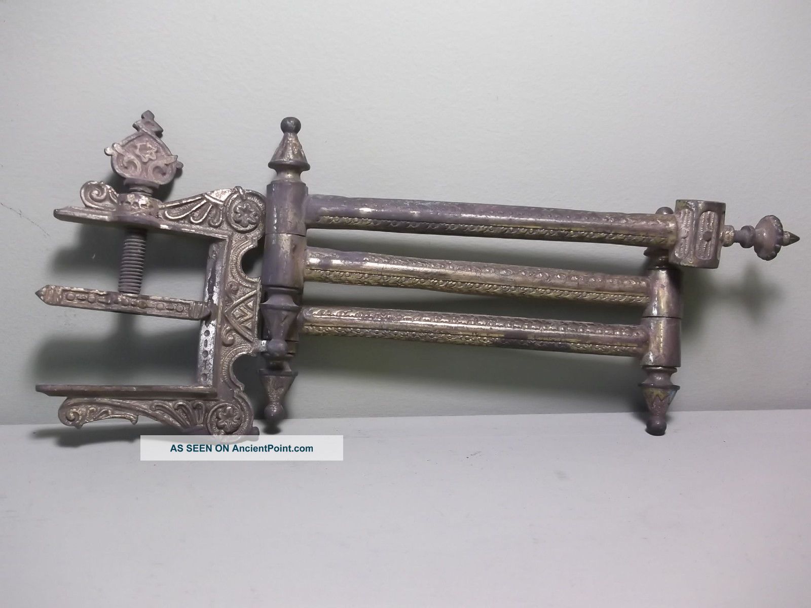 Late 1800 ' S Unusual Antique Solid Brass Folding Arms For Medical Equiptment Microscopes & Lab Equipment photo