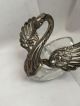 Lovely Solid Silver And Glass Swan Table Decoration/salt Circa 1930 Other Antique Sterling Silver photo 1