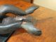 A Vintage Old African Hardwood Wooden Hand Carved Tribal Animal Tripod Stand Other African Antiques photo 4