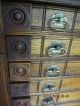 Antique Willimantic Owl 6 Drawer Country Store Spool Cabinet Thread Display Furniture photo 9