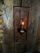 Primitive Early Look Lantern,  Farmhouse Wall Box Candle Holder,  Candle Stub Primitives photo 1