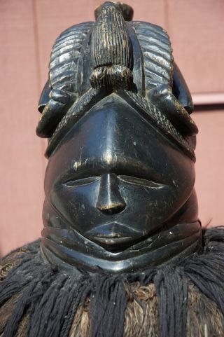 Mende Helmet Mask Sowei Sande Liberia African 17 Inch photo