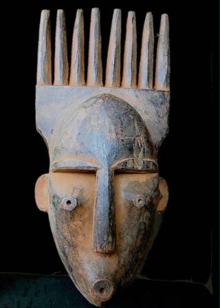 Fine Tribal Salampasu Comb Mask Congo photo