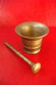 Old Antique Xix Century Hand Made Carved Bronze Mortar And Pestle No 2 Mortar & Pestles photo 1