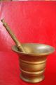 Old Antique Xix Century Hand Made Carved Bronze Mortar And Pestle No 2 Mortar & Pestles photo 4