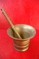 Old Antique Xix Century Hand Made Carved Bronze Mortar And Pestle No 2 Mortar & Pestles photo 7