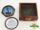 Titanic Compass 1930 ' S Old Vintage Excellently Calibrated With Wood Box Gift Compasses photo 1