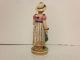 Antique 18th Century Crown Derby Porcelain Figurine Girl With Basket Figurines photo 4