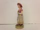 Antique 18th Century Crown Derby Porcelain Figurine Girl With Basket Figurines photo 6