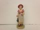 Antique 18th Century Crown Derby Porcelain Figurine Girl With Basket Figurines photo 7