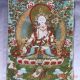Tibetan Nepal Silk Embroidered Thangka Tara Tibet Buddha - - White Tara Paintings & Scrolls photo 2