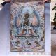 Tibetan Nepal Silk Embroidered Thangka Tara Tibet Buddha - - White Tara Paintings & Scrolls photo 4