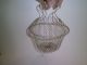 Vintage Collapsible Wire Egg Gathering Baskets Two Primitive Kitchen Garden Primitives photo 1