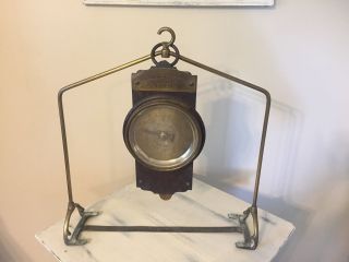 Early Antique J.  S.  Trowbridge & Co.  Spring Balance Brass Hanging Scale photo