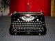 Antique Glossy Black Mercedes Selecta Typewriter Of 1939, .  76 Years Old, . Typewriters photo 1