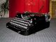 Antique Glossy Black Mercedes Selecta Typewriter Of 1939, .  76 Years Old, . Typewriters photo 2