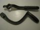 2 Vintage Cast Iron Stove Handles Grate Crank A72 Square Hole Lifter Quick Meal Stoves photo 3