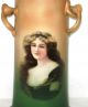 Antique Ca.  1900 Warwick China Ioga Portrait Vase Form Handles Gold Trim Vases photo 1